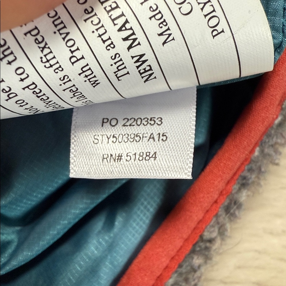 Patagonia Mixed Snap T Pullover Sweater Jacket Teal Grey Orange Quilted Small - Picture 9 of 12